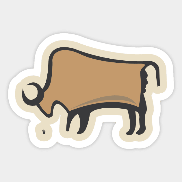 Cave Bison Sticker by EdwardLarson